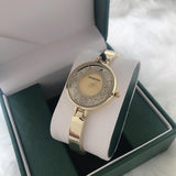 Swarovski Crystalline Bracelet White Dial Gold Steel Strap Watch for Women - 5269253 Authentic Buy Shop Now