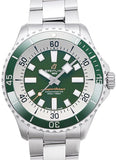 Breitling Superocean Automatic 44mm Navy Green Dial Green Rubber Strap Watch for Men - A17376A31L1A1 Authentic Buy Shop Now