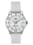 Tissot Seastar 1000 Mother of Pearl White Dial White Rubber Strap Watch for Women - T120.210.17.116.00 Authentic Buy Shop Now