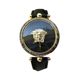 Versace Palazzo Empire Black Dial Black Leather Strap Watch for Women - VCO020017 Authentic Buy Shop Now