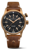 Maurice Lacroix Pontos Diver Limited Edition Black Dial Brown Leather Strap Watch For Men - PT6248-BRZ01-330-3 Authentic Buy Shop Now