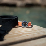Maurice Lacroix Pontos S Diver Black Dial Orange Rubber Strap Watch For Men - PT6248-SS00L-330-J Authentic Buy Shop Now