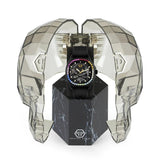 Philipp Plein Skeleton Spectre Black Dial Black Silicone Strap Watch for Men - PWRAA1023 Authentic Buy Shop Now