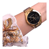 Michael Kors Slim Runway Black Dial Gold Steel Strap Watch for Women - MK3803 Authentic Buy Shop Now