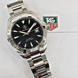 Tag Heuer Aquaracer Automatic Black Dial Silver Steel Strap Watch for Men - WAY2110.BA0928 Authentic Buy Shop Now