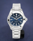 Tag Heuer Aquaracer Quartz Blue Dial Silver Steel Strap Watch for Women - WBD1312.BA0740 Authentic Buy Shop Now