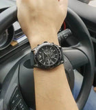 Emporio Armani Giovanni Chronograph Black Dial Black Rubber Strap Watch For Men - AR11028 Authentic Buy Shop Now