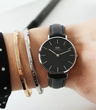 Daniel Wellington Classic Petite Reading Black Dial Black Leather Strap Watch For Women - DW00100235 Authentic Buy Shop Now