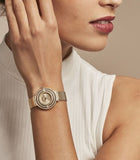 Guess Dream Quartz Gold Dial Gold Mesh Strap Watch For Women - GW0550L2 Authentic Buy Shop Now