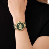 Michael Kors Parker Green Dial Green Leather Strap Watch For Women - MK4724 Authentic Buy Shop Now