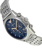 Emporio Armani Luigi Chronograph Quartz Blue Dial Silver Steel Strap Watch For Men - AR1974 Authentic Buy Shop Now