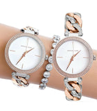 Michael Kors Catelyn Quartz Silver Dial Two Tone Steel Strap Watch For Women - MK4634 Authentic Buy Shop Now
