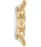 Michael Kors Runway Chronograph Gold Dial Gold Steel Strap Watch For Women - MK5698 Authentic Buy Shop Now