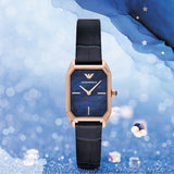 Emporio Armani Gioia Quartz Mother of Pearl Blue Dial Blue Leather Strap Watch For Women - AR11426 Authentic Buy Shop Now