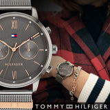 Tommy Hilfiger Blake Quartz Grey Dial Silver Mesh Bracelet Watch for Men - 1782304 Authentic Buy Shop Now