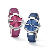 Gucci Interlocking G Blue Dial Blue Leather Strap Watch For Women - YA133322 Authentic Buy Shop Now