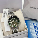 Seiko 5 Sports SKX GMT Automatic Green Dial Silver Steel Strap Watch For Men - SSK035K1 Authentic Buy Shop Now