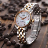 Mido Baroncelli III Automatic Mother of Pearl White Dial Two Tone Steel Strap Watch For Women - M7600.9.69.1 Authentic Buy Shop Now