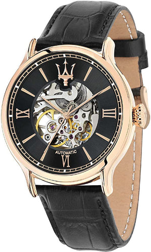 Maserati Epoca Automatic Skeleton Mechanical Black Watch For Men - R8821118001 Authentic Buy Shop Now