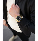Maserati SFIDA Black Dial Yellow Gold Toned Stainless Steel Watch For Men - R8823140003 Authentic Buy Shop Now