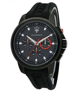 Maserati SFIDA Chronograph Quartz Stainless Steel Black Dial Watch For Men - R8851123007 Authentic Buy Shop Now