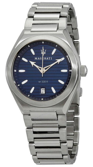 Maserati Triconic Quartz Blue Dial Silver Steel Strap Watch For Men - R8853139002 Authentic Buy Shop Now