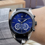 Maserati Traguardo Chronograph Blue Dial Black Silicone Strap Watch For Men - R8871612044 Authentic Buy Shop Now
