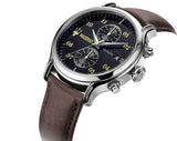 Maserati Epoca Chronograph Blue Dial Brown Leather Strap Watch For Men - R8871618001 Authentic Buy Shop Now