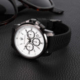 Maserati Successo 44mm White Dial Black Silicone Strap Watch For Men - R8871621010 Authentic Buy Shop Now