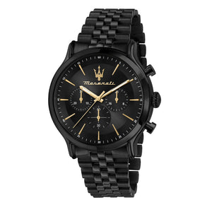 Maserati Epoca Chronograph Limited Edition Black Dial Black Steel Strap Watch For Men - R8873618020 Authentic Buy Shop Now