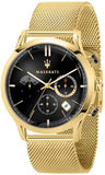 Maserati Ricordo Chronograph Black Dial Stainless Steel Mesh Bracelet Watch For Men - R8873633003 Authentic Buy Shop Now