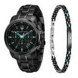 Maserati Aqua Edition Quartz Precision Chronograph Black Dial Watch For Men - R8873644003 Authentic Buy Shop Now