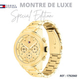 Tommy Hilfiger Lars Chronograph Gold Dial Gold Steel Strap Watch For Men - 1792060 Authentic Buy Shop Now