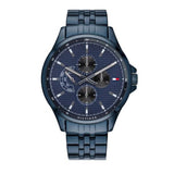 Tommy Hilfiger Shawn Quartz Blue Dial Blue Steel Strap Watch for Men - 1791618 Authentic Buy Shop Now