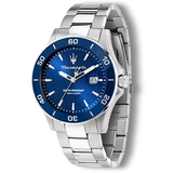Maserati Competizione Quartz Blue Dial Silver Steel Strap Watch For Men - R8853100036 Authentic Buy Shop Now