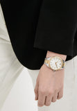 Michael Kors Layton Quartz Silver Dial Two Tone Steel Strap Watch For Women - MK6899 Authentic Buy Shop Now