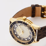 Michael Kors Runway Quartz Black Dial Brown Leather Strap Watch For Women - MK6979 Authentic Buy Shop Now