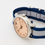 Emporio Armani Luigi Analog Beige Dial Two Tone NATO Strap Watch For Men - AR11212 Authentic Buy Shop Now