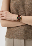 Gucci Le Marche Des Merveilles Red & Green Dial Brown Leather Strap Unisex Watch - YA126497 Authentic Buy Shop Now
