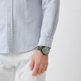 Armani Exchange Banks Chronograph Green Dial Green Leather Strap Watch For Men - AX1725 Authentic Buy Shop Now