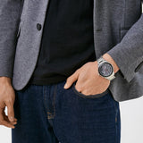 Tommy Hilfiger Aiden Chronograph Grey Dial Silver Steel Strap Watch For Men - 1791857 Authentic Buy Shop Now