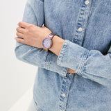 Guess Lily Analog Purple Dial Purple Steel Strap Watch For Women - GW0528L4 Authentic Buy Shop Now