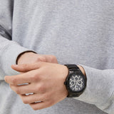 Guess Duke Glitz Crystals Black Dial Black Steel Strap Watch For Men - GW0576G3 Authentic Buy Shop Now