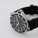 Emporio Armani Meccanico Automatic Black Dial Black Silicone Strap Watch For Men - AR60062 Authentic Buy Shop Now