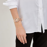 Guess Allara Quartz Rose Gold Dial Rose Gold Steel Strap Watch For Women - GW0604L3 Authentic Buy Shop Now