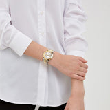 Guess Sunray Multifunction Silver Dial Two Tone Steel Strap Watch for Women - GW0616L2 Authentic Buy Shop Now