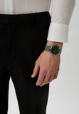 Emporio Armani Minimalist Quartz Green Dial Silver Mesh Bracelet Watch For Men - AR11578 Authentic Buy Shop Now