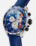 Tag Heuer Formula 1 Gulf Edition Blue Dial Blue Leather Strap Watch for Men - CAZ101N.FC8243 Authentic Buy Shop Now
