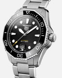 Tag Heuer Aquaracer Caliber 5 Black Dial Silver Steel Strap Watch for Men - WAY201A .BA0927 Authentic Buy Shop Now