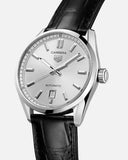 Tag Heuer Carrera Date Silver Dial Black Leather Strap Watch for Men - WBN2111.FC6505 Authentic Buy Shop Now